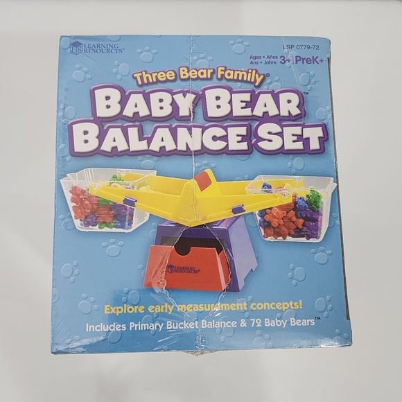 72 Bears Learning Resources Three Bear Family Baby Bear Balance Set PreK - Picture 4 of 5